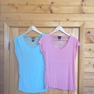 2 rue 21 Lace T-shirt Tops,  NWOT.  XL.